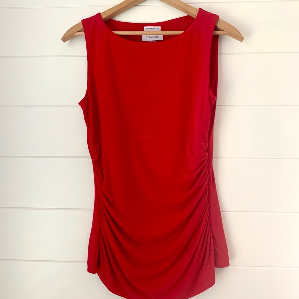 Calvin Klein Red Sleeveless Top